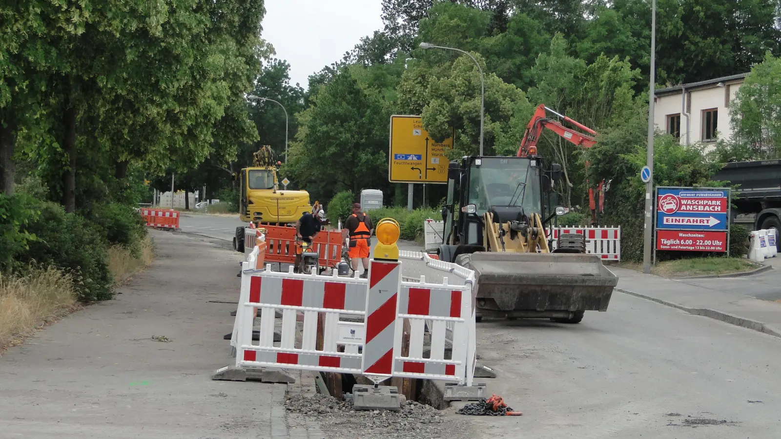 Die awean-Baustelle in der Schalkhäuser Straße. (Foto: Winfried Vennemann)