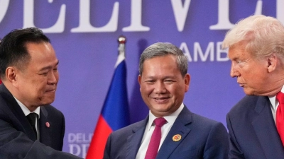 Trump hatte schon im Juli in dem Konflikt vermittelt. (Foto: Mark Schiefelbein/AP/dpa)