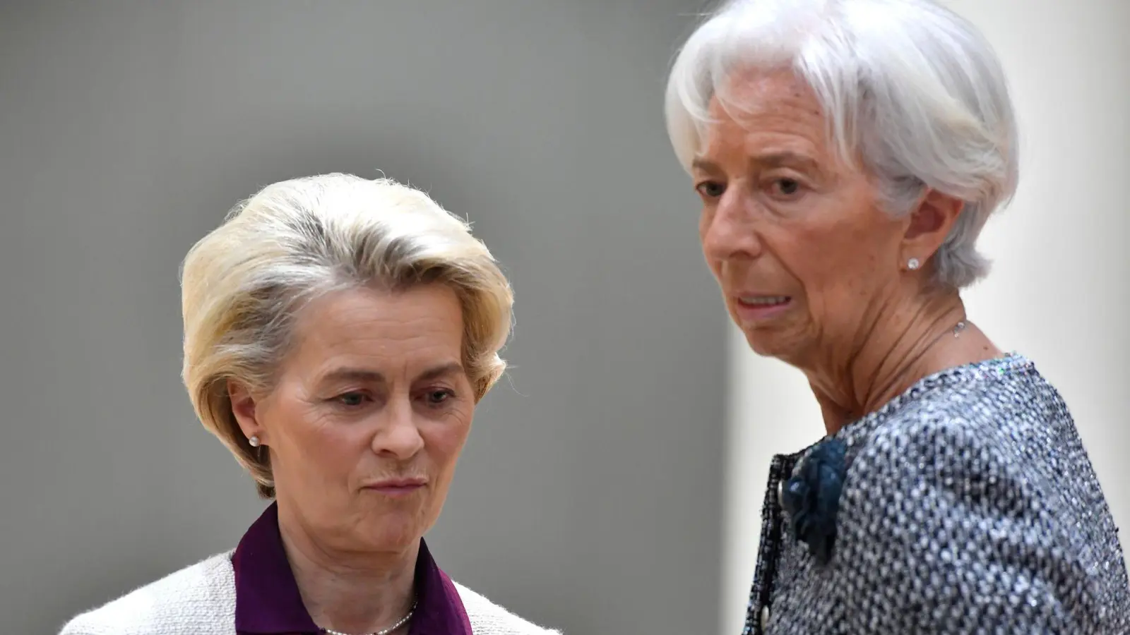 EZB-Präsidentin Christine Lagarde (r) und EU-Kommissionspräsidentin Ursula von der Leyen in Brüssel. (Foto: Geert Vanden Wijngaert/AP)