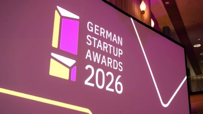 Die German Startup Awards wurden im Palais am Funkturm verliehen. (Foto: Christophe Gateau/dpa)
