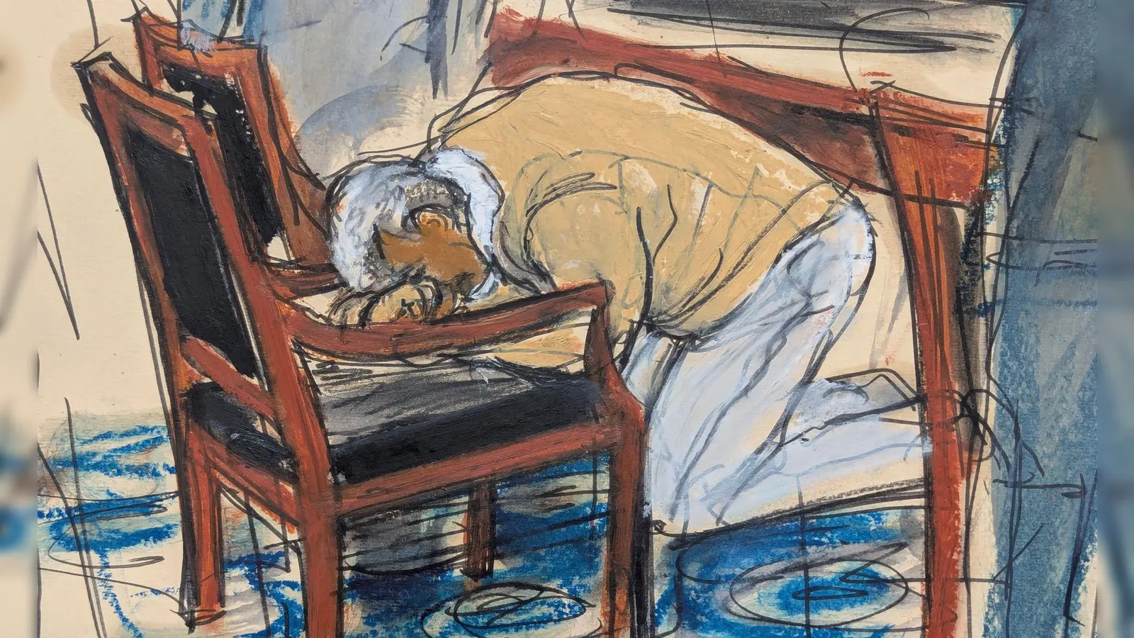 Die Gerichtszeichnung zeigt die Reaktion des US-Rappers Sean „Diddy“ Combs am 2.7., nachdem er vor dem Bundesgericht in Manhattan wegen Prostitutionsdelikten verurteilt, aber von den Vorwürfen des Sexhandels und der Erpressung freigesprochen wurde. (Foto: Elizabeth Williams/AP/dpa)