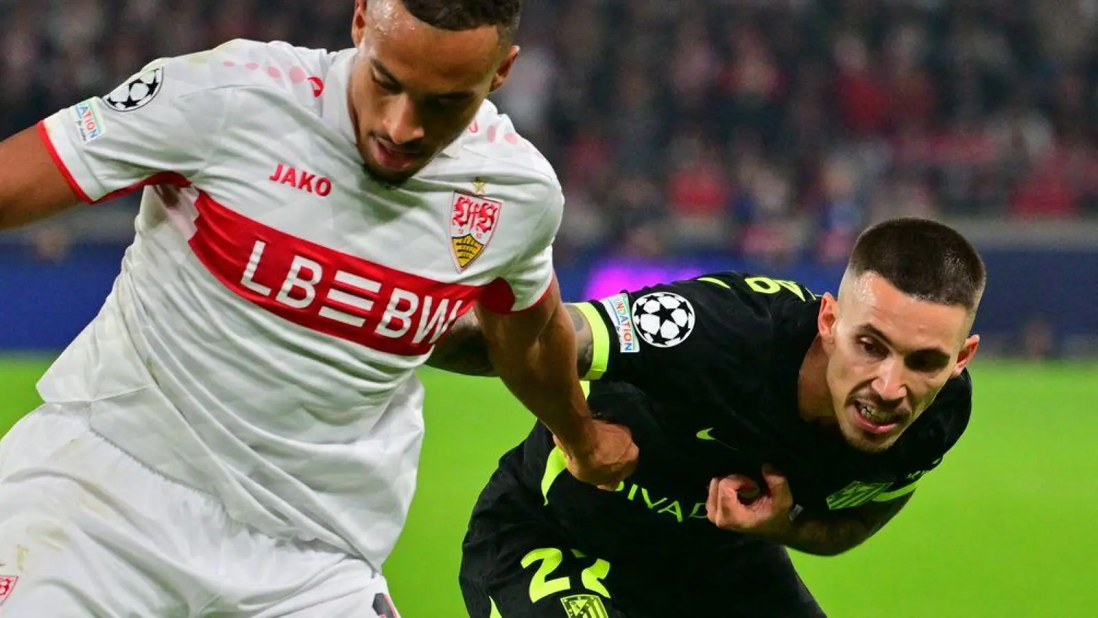Der VfB stellte Atlético immer wieder vor Probleme. (Foto: Jan-Philipp Strobel/dpa)