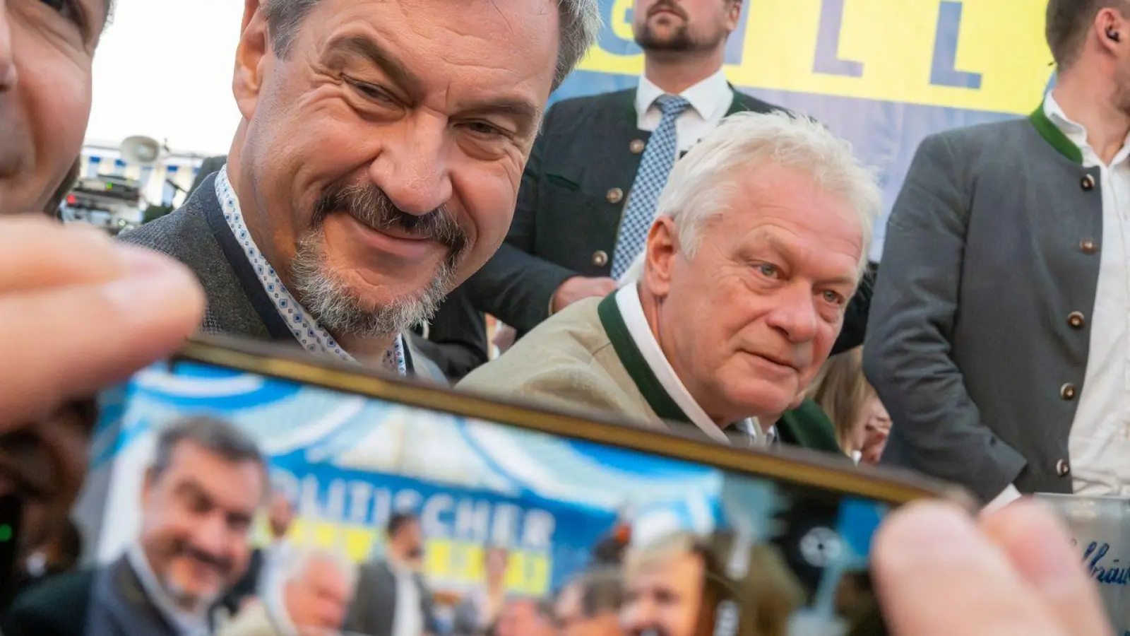 CSU-Chef Söder liebt die Weltraum-Saga „Star Wars“. In seiner Partei kennt aber offensichtlich nicht jeder den musikalischen Unterschied zwischen der guten und der dunklen Seite der Macht. (Foto: Peter Kneffel/dpa)