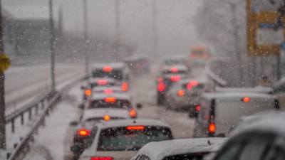 Staus gab es in und um Mainz. (Foto: Andreas Arnold/dpa)