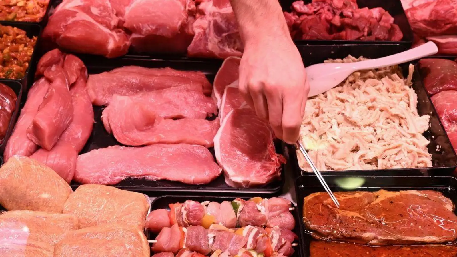 Die Kennzeichnungspflicht für unverpacktes Fleisch wird sowohl von Metzgereien als auch von Supermärkten nicht vollständig umgesetzt. (Foto: Bernd Weißbrod/dpa)