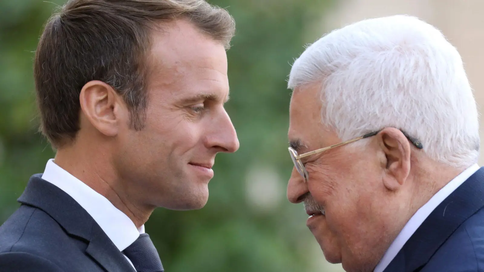 Der französische Präsident Emmanuel Macron will Palästina als Staat anerkennen und hat dazu einen Brief an den Palästinenserpräsidenten Mahmud Abbas veröffentlicht. (Foto: Ludovic Marin/AFP/dpa)