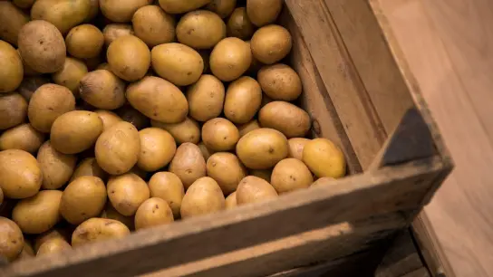 Wer Kartoffeln lagern will, sollte die Knollen in einer Holzkiste an einem dunklen, trockenen Ort aufbewahren. (Foto: Christin Klose/dpa-tmn)