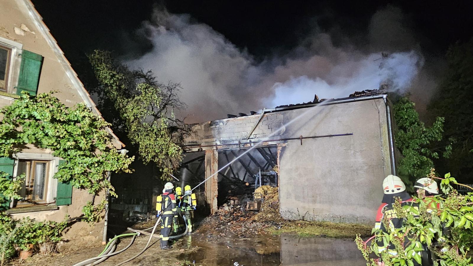 Barn in Welchenholz near Wilburgstetten burns down after being struck by ...