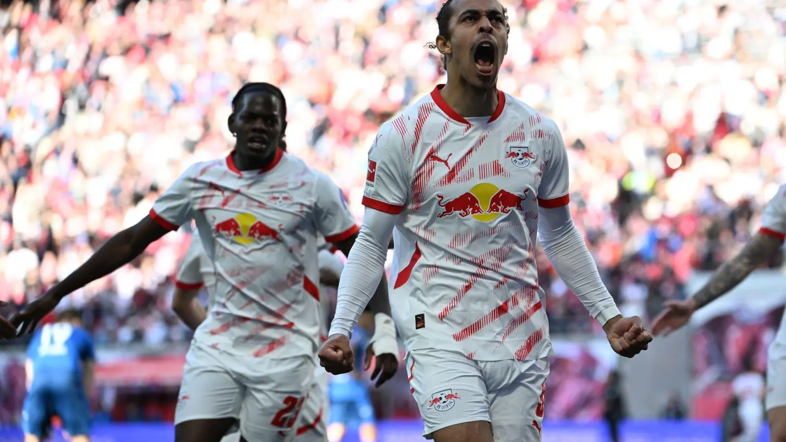 Wechselt zum HSV: Leipzig-Legende Yussuf Poulsen. (Foto: Elisa Schu/dpa)