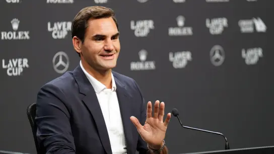 Glaubt, dass es auch in Zukunft große Tennisspieler geben wird: Altstar Roger Federer. (Foto: James Manning/PA Wire/dpa)