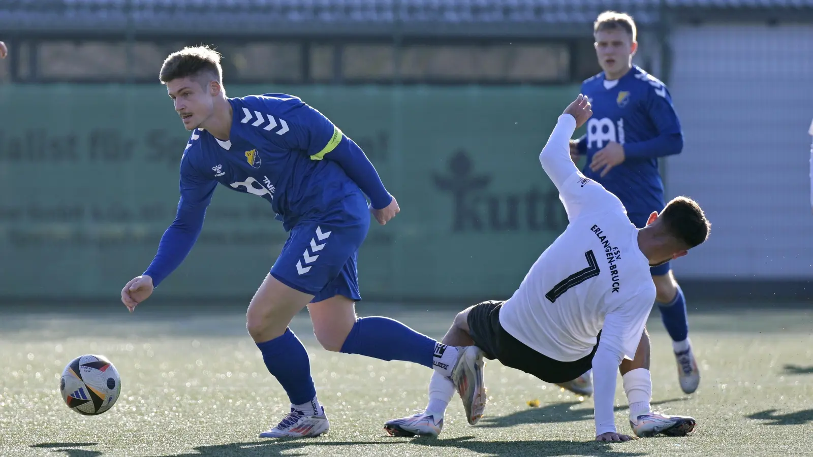 Dustin Lunz (links, hier aus der Vorsaison) erzielte für Steinachgrund das erste Tor der neuen Spielrunde. (Foto: Martin Rügner)