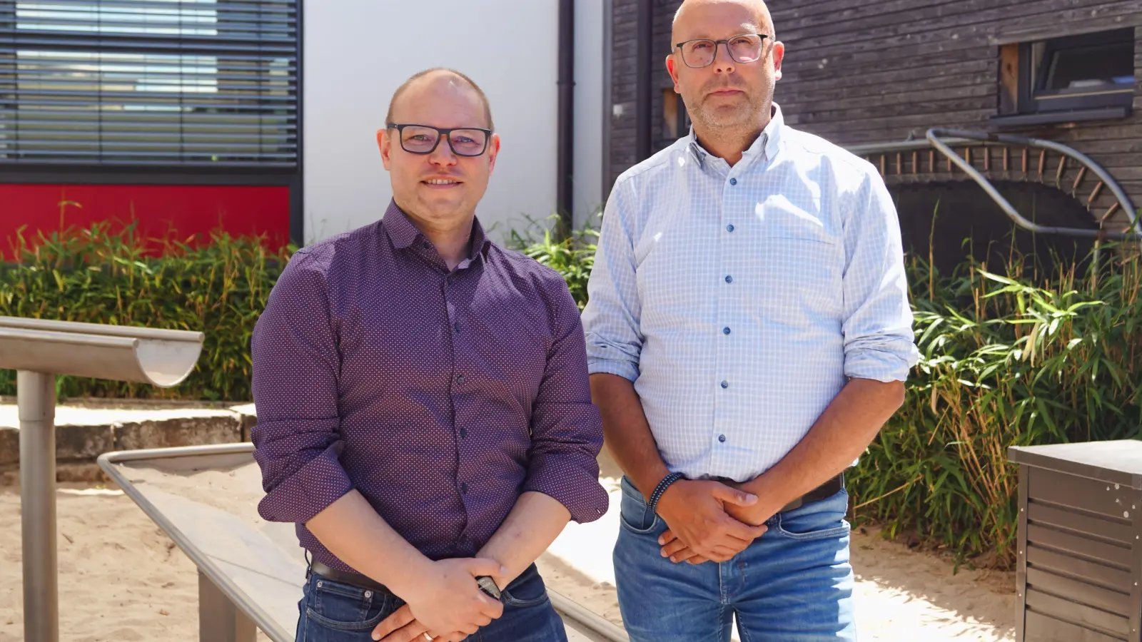 Der neue Direktor Hannes Scholz (l.) und Geschäftsführer Ron Geyer (r.) freuen sich über das Projekt. (Foto: Stefanie Fensterer)