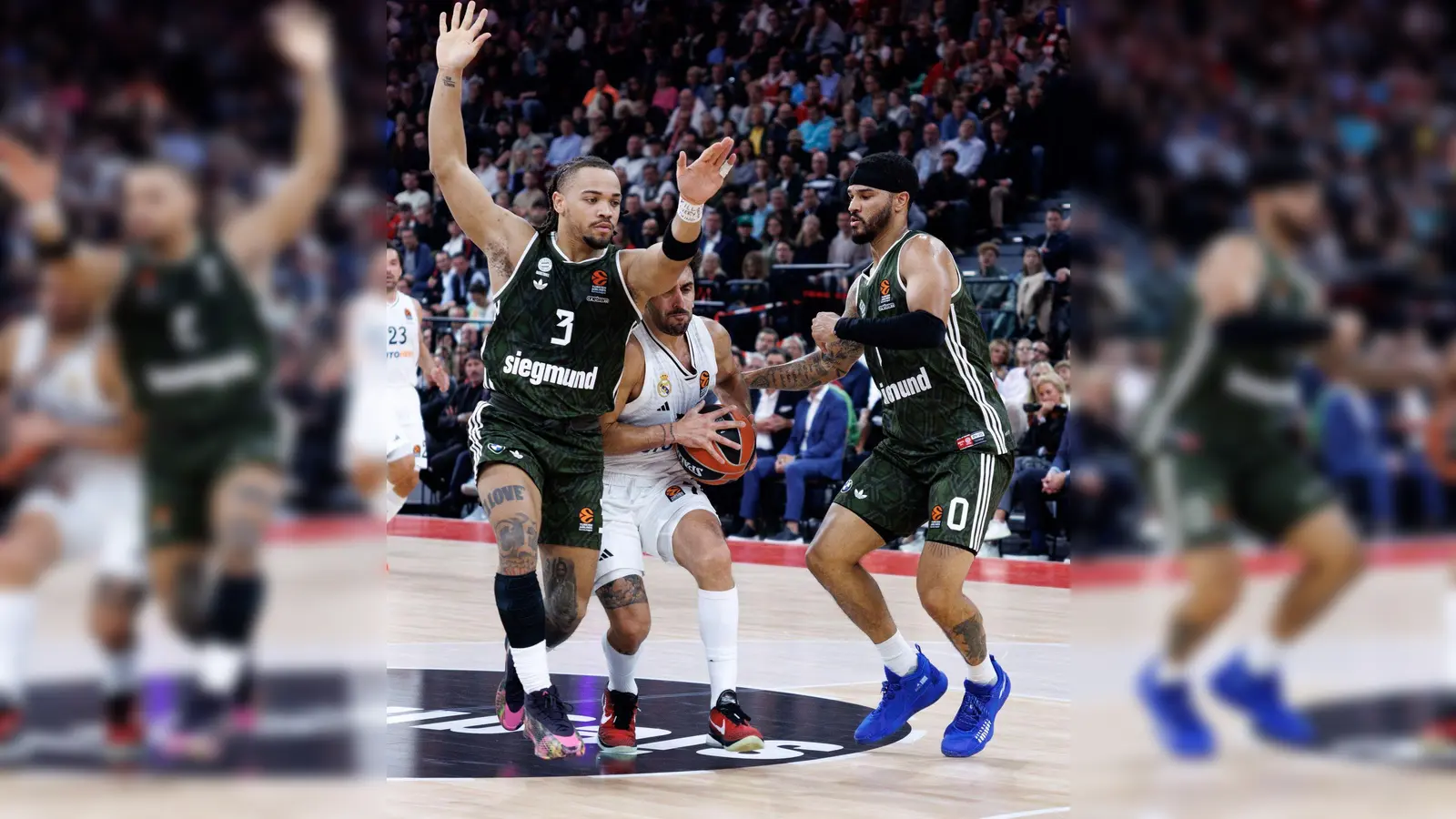 Die Bayern-Basketballer verlieren zwei ihrer wichtigsten Spieler: Carsen Edwards (links) und Nick Weiler-Babb. (Foto: Matthias Balk/dpa)