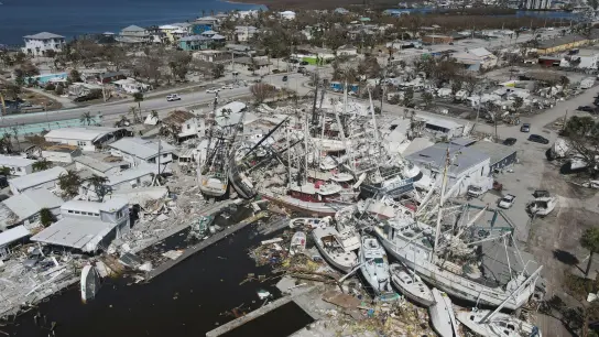 Völlige Zerstörung nach dem Durchzug von Hurrikan „Ian“ auf San Carlos Island in Florida. (Foto: Rebecca Blackwell/AP/dpa)