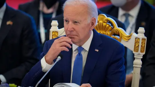 US-Präsident Joe Biden nimmt derzeit am Asean-Gipfel in Kambodscha teil. (Foto: Vincent Thian/AP/dpa)