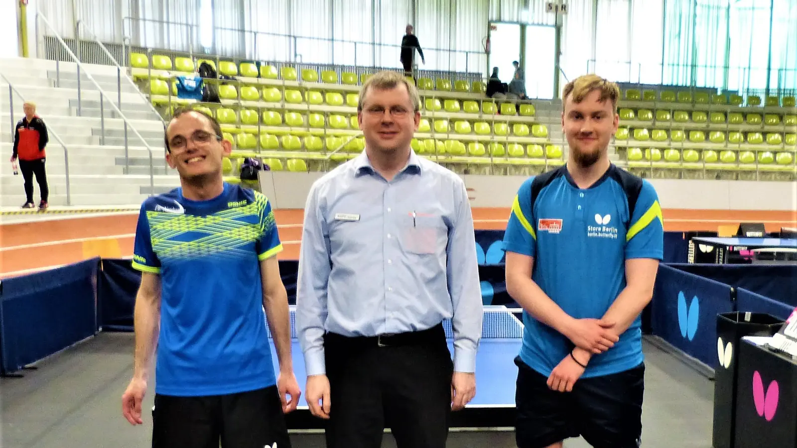 Rivalen im Einzel, Sieger in der Mannschaft: Florian Hartig (links) und Maximilian Kröber (rechts). (Foto: BTTV)