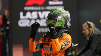 Jubelte über die Pole Position: Lando Norris. (Foto: Eric Gay/AP/dpa)