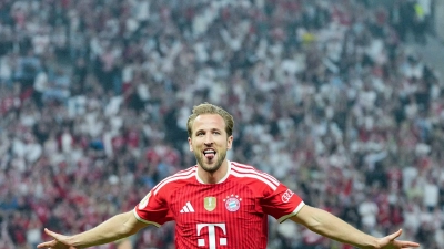 Harry Kane gewann in der vergangenen Saison mit dem FC Bayern München den DFB-Pokal und die deutsche Meisterschaft. (Foto: Michael Kappeler/dpa)