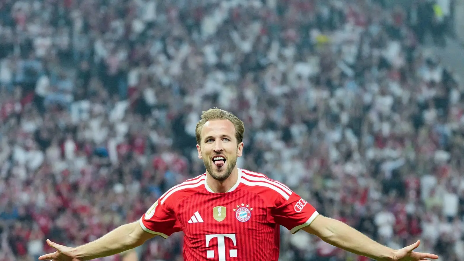 Harry Kane gewann in der vergangenen Saison mit dem FC Bayern München den DFB-Pokal und die deutsche Meisterschaft. (Foto: Michael Kappeler/dpa)