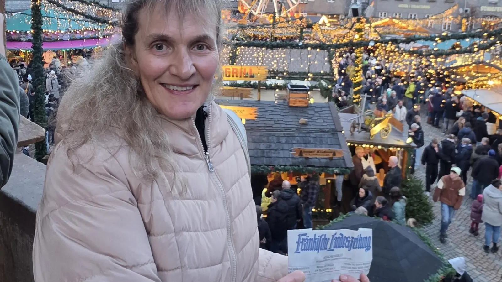 Mit der FLZ unterwegs: Grüße vom Weihnachtsmarkt &amp; Weihnachtswald vor historischer Kulisse in Goslar gingen von Beate Claus aus Ansbach ein. (Foto: Michael Wagner)