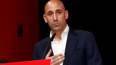 Luis Rubiales ist als Präsident des spanischen Fußballverbandes zurückgetreten. (Foto: RFEF/Europa Press/AP/dpa)