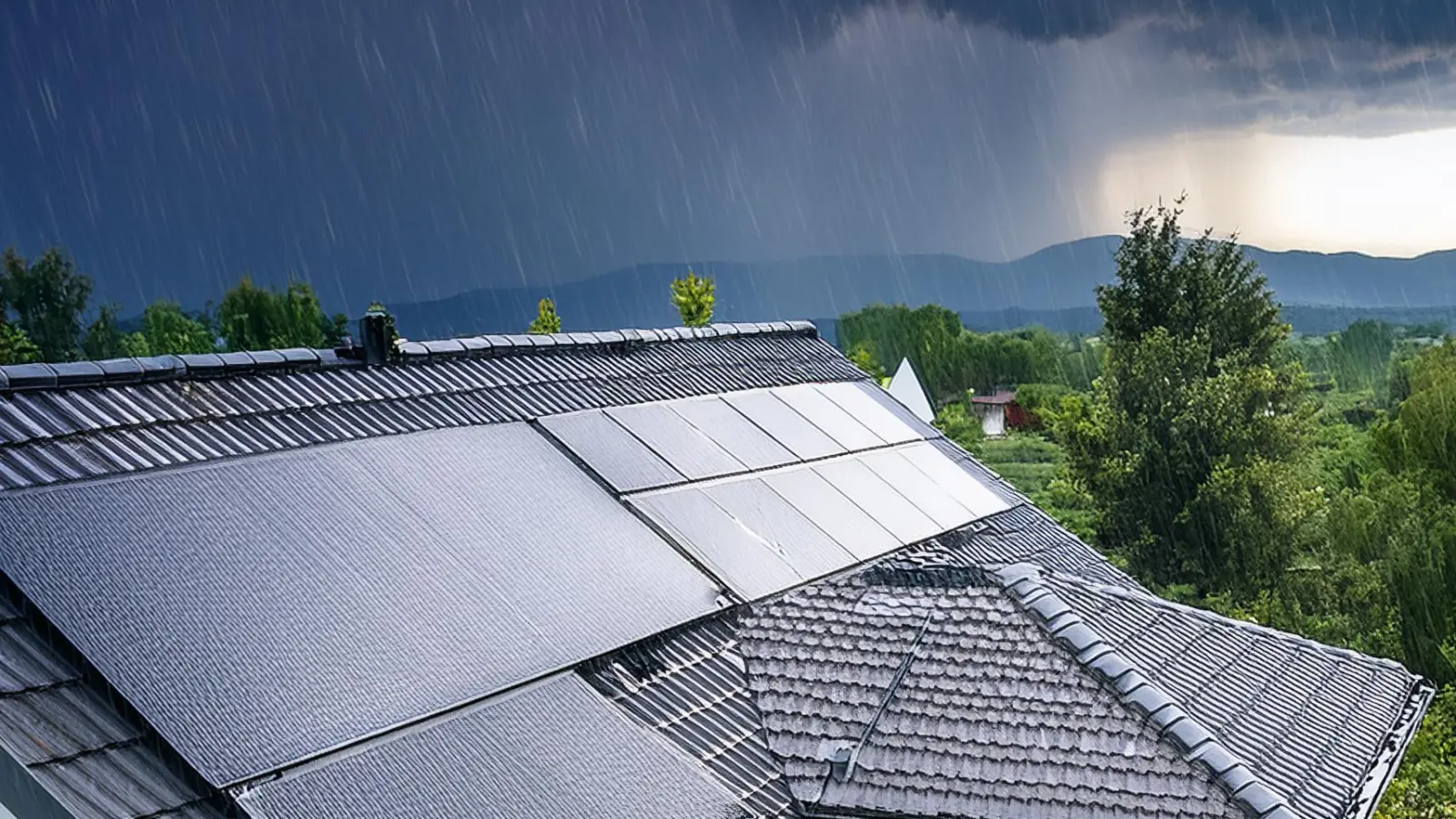 Die Folgen des Klimawandels beeinflussen immer mehr den Bau von Wohnhäusern. Ein Schlüsselkonzept ist die Klimaresilienz. Massive Häuser halten durch ihre natürlichen Eigenschaften ohne Zusatzmaßnahmen extremem Wetter stand. (Foto: Massiv mein Haus)