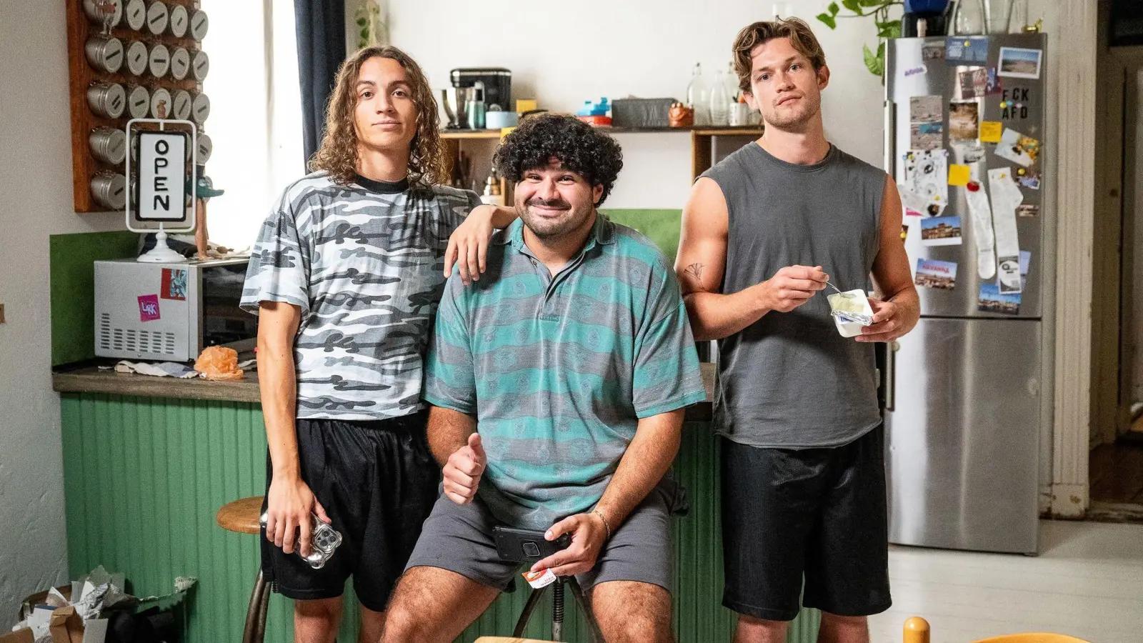 Neue Helden: Die RTL+-Comedyserie „Softies“. (Foto: Christoph Assmann/RTL/dpa)