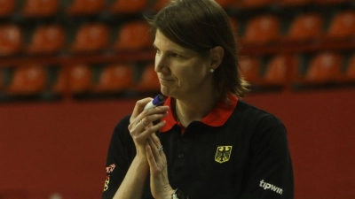 Die Bundestrainerin der deutschen Basketballerinnen: Lisa Thomaidis. (Foto: Marx Vasconcelos/dpa)
