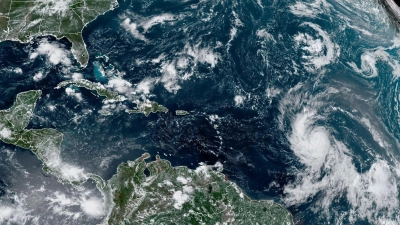 Der Hurrikan „Lee“ gewinnt an Kraft. (Foto: Uncredited/NOAA/AP/dpa)