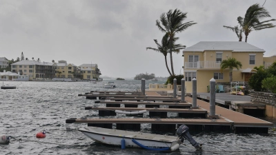 Hurrikan „Imelda“ hat die Inselgruppe Bermuda im Nordatlantik erreicht. (Foto: Anthony Wade/AP/dpa)