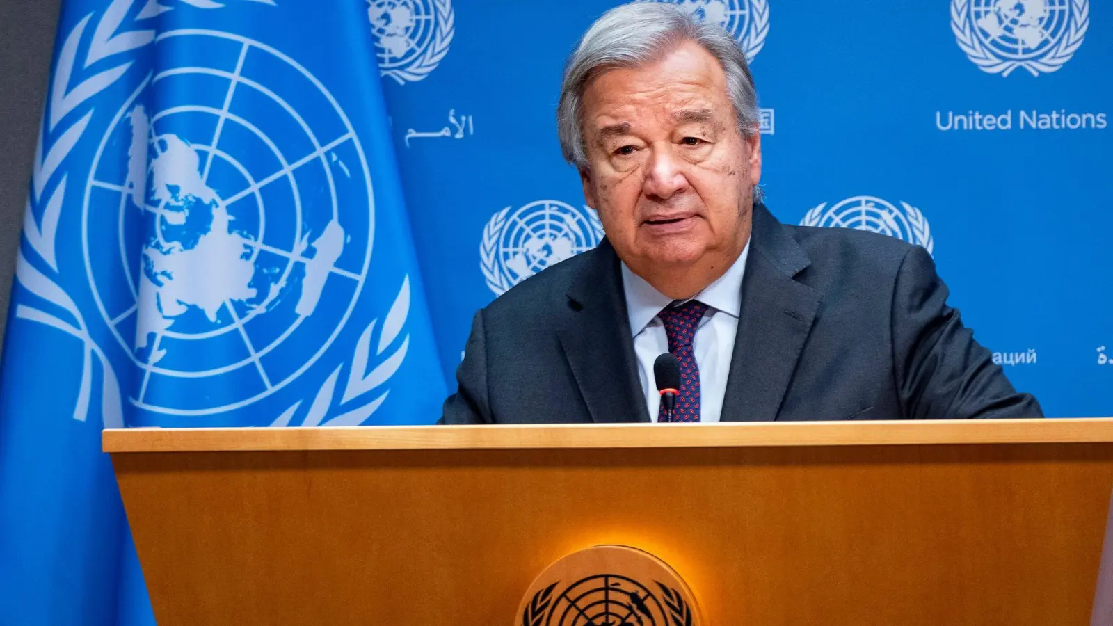 UN-Generalsekretär António Guterres stand für seine Äußerungen zum Gaza-Krieg mehrfach in der Kritik. (Foto: Craig Ruttle/AP/dpa)