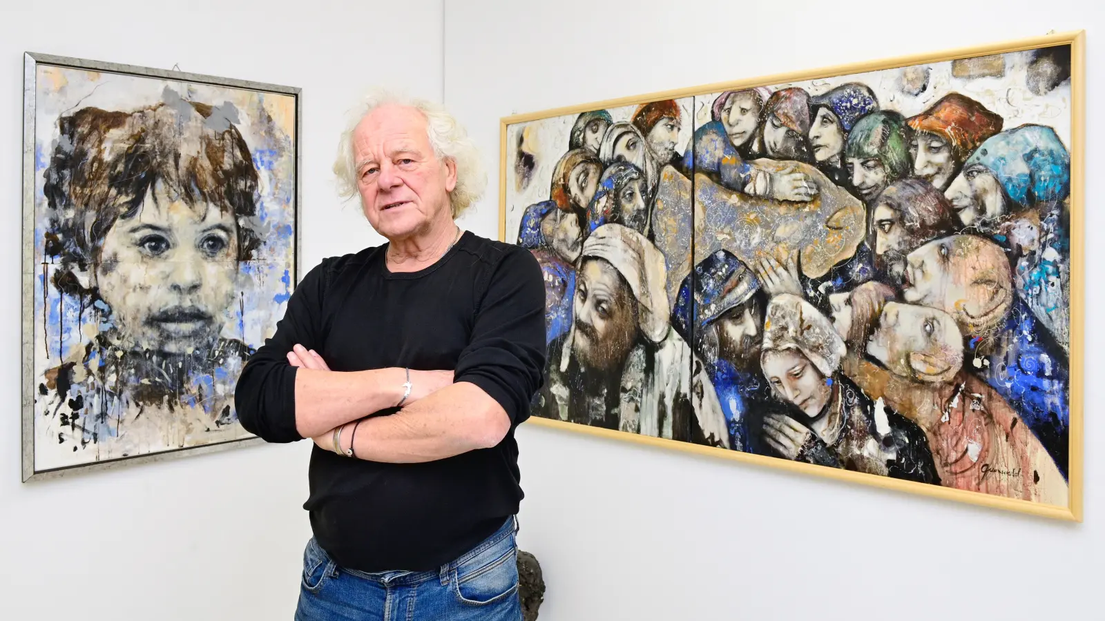 Reiner Grunwald ist im vergangenen Jahr 70 geworden. In einer großen Retrospektive im Kunsthaus Reitbahn 3 zeigt er nun einen breiten Querschnitt seines Schaffens – von eindringlichen Acrylgemälden bis hin zu seinen bekannten nostalgischen Stadtansichten in Aquarell. (Foto: Jim Albright)