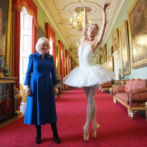 Königin Camilla empfängt das Englische Nationalballett. (Foto: Yui Mok/PA Wire/dpa)