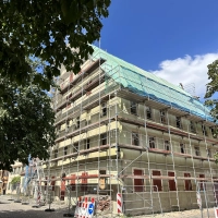 Das ehemalige Brauereigebäude „Roter Ochse” in der Dinkelsbühler Altstadt wird in eine Wohnanlage umgebaut. Dazu gab es im Stadtrat Informationen. (Foto: Martina Haas)