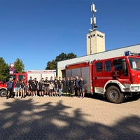 Die Jugendfeuerwehren aus Bechhofen und Königshofen absolvierten gemeinsam mit ihren Gästen aus dem sächsischen Klaffenbach eine 24-Stunden-Übung. (Foto: FFW/Benedikt Frieß)