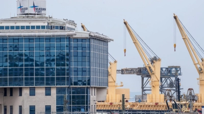 Am mecklenburgischen Hafen Mukran soll ein LNG-Terminal entstehen. (Foto: Stefan Sauer/dpa)