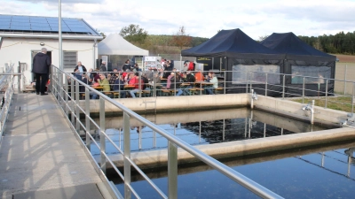 Im Oktober konnte man die neue Kläranlage bei der offiziellen Einweihung besichtigen. (Foto: Alexander Biernoth)
