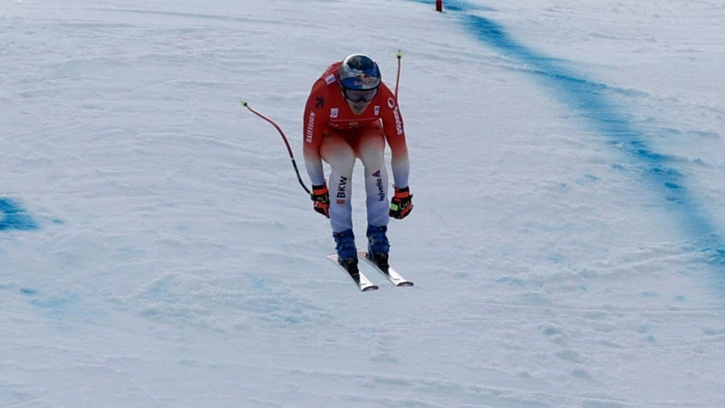 Marco Odermatt zeigte auf der Saslong-Piste wieder mal eine famose Fahrt. (Foto: Gabriele Facciotti/AP/dpa)