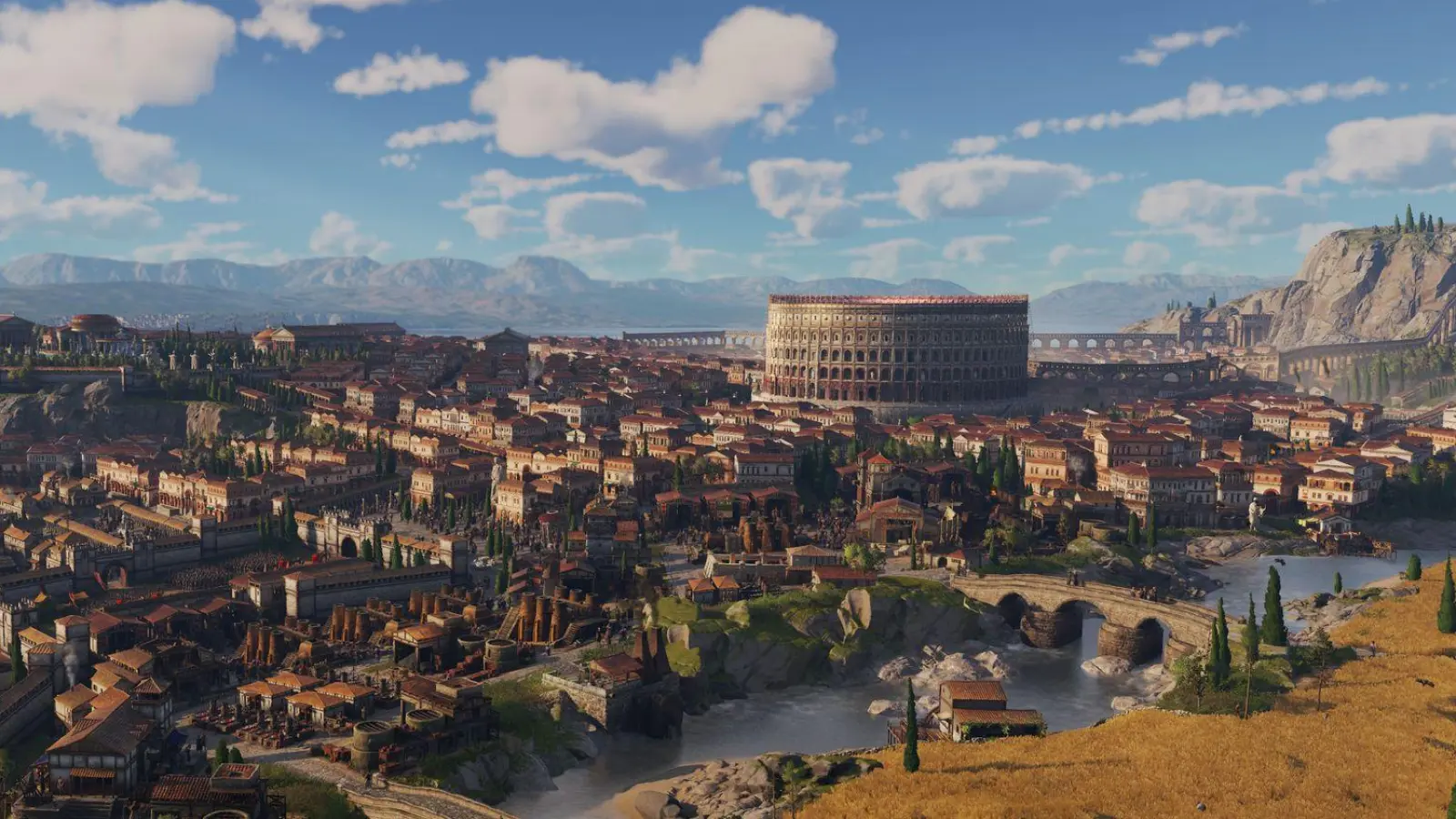 „Anno 117: Pax Romana“ spielt in einer Zeit des relativen Friedens. Als römischer Statthalter baut man prächtige Städte auf und muss dabei die Bedürfnisse der Bevölkerung berücksichtigen. (Foto: Ubisoft/dpa-tmn)