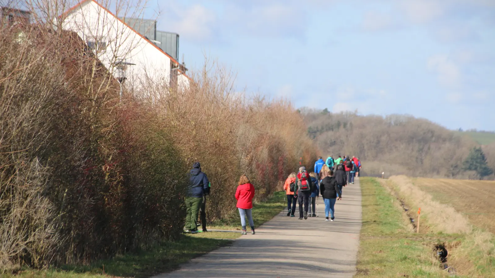 1600 Teilnehmende wanderten die sechs, elf und 21 Kilometer langen Strecken. Hier sind sie im Norden der Stadt unterwegs. (Foto: Stefan Neidl)