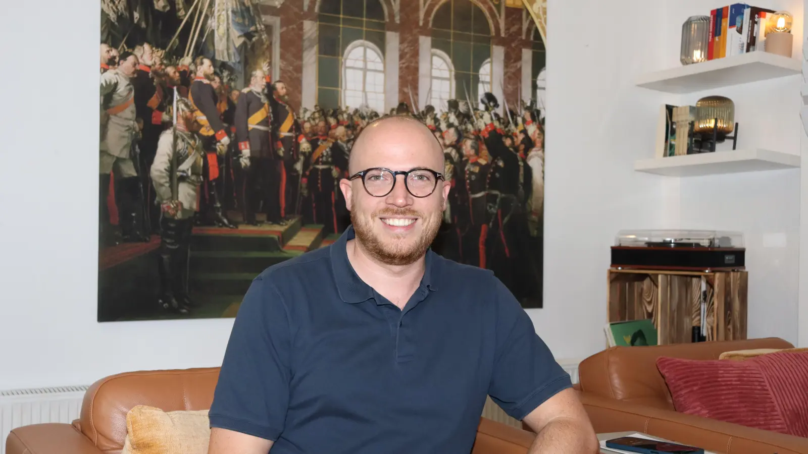 Mit Bismarck im Rücken: Johannes Meier versteht sich als Patriot und will sich im Landtag in erster Linie der Sozialpolitik widmen. (Foto: Thomas Schaller)