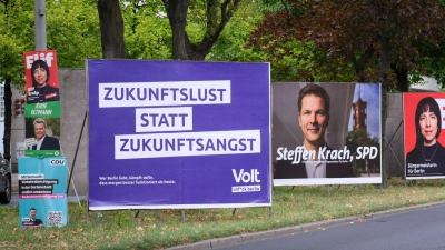 Der Wahlkampf ist überall in Berlin präsent. (Archivbild)   (Foto: Bernd von Jutrczenka/dpa)