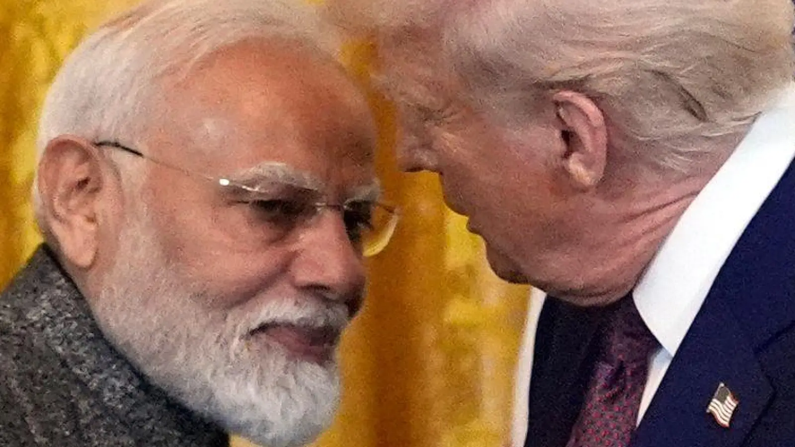 Trump spricht nach einem Telefonat mit Modi von einem Handelsdeal. (Archivbild) (Foto: Alex Brandon/AP/dpa)