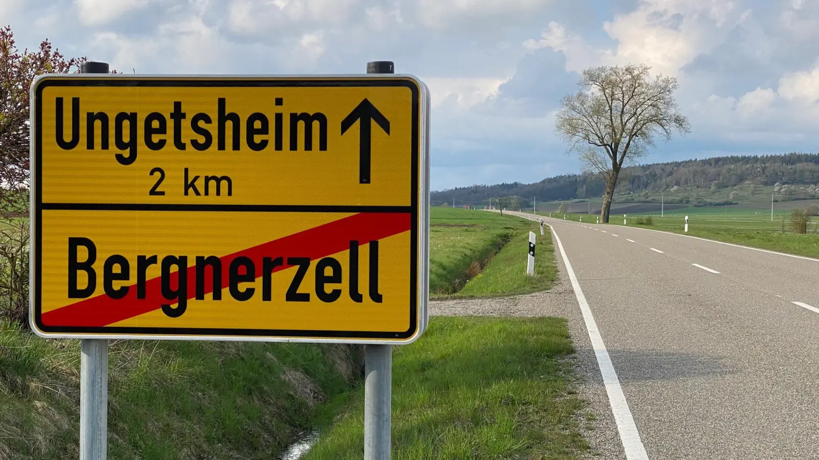 Von Bergnerzell nach Ungetsheim wollte der 20-Jährige laufen. Er wurde von einem Pkw erfasst.  (Foto: Manfred Blendinger)