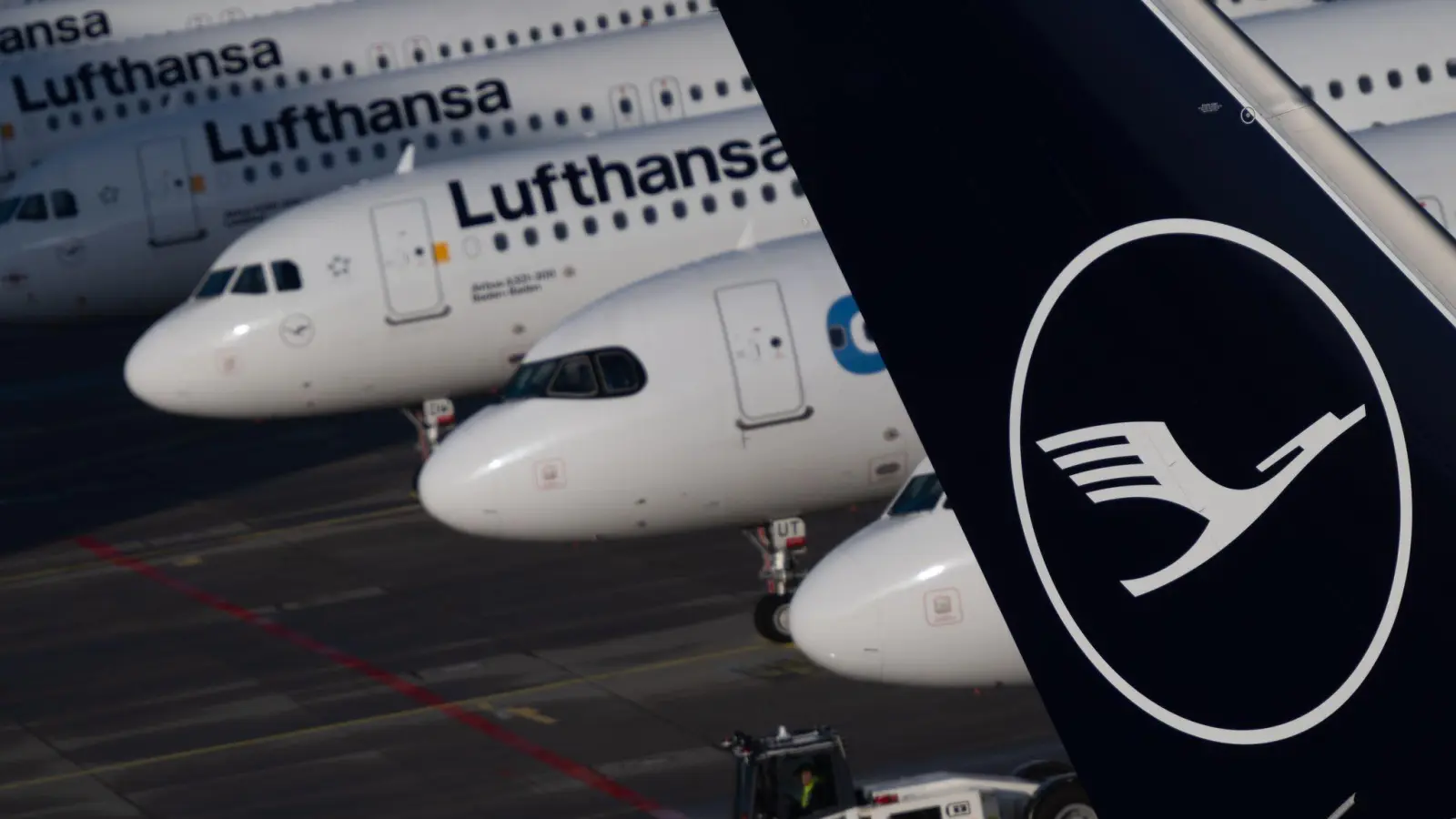 In Frankfurt bleiben viele Lufthansa-Jets stehen. (Foto: Florian Wiegand/dpa)