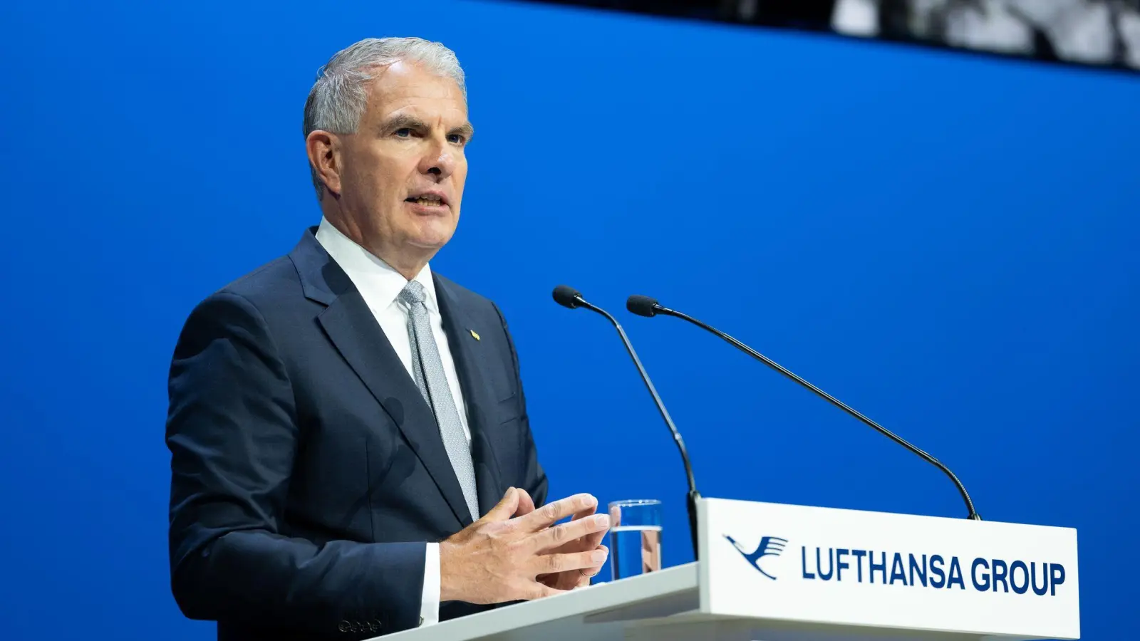 Lufthansa-Chef Carsten Spohr rechnet mit noch höheren Lasten durch den Iran-Krieg. (Archivbild)  (Foto: Florian Wiegand/dpa)