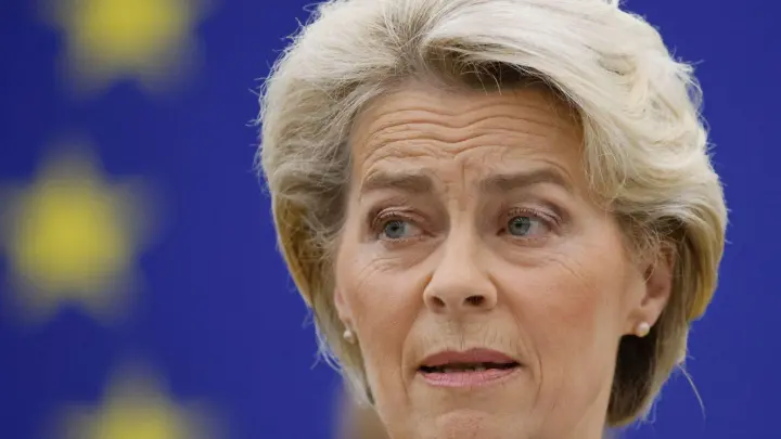 EU-Kommissionspräsidentin Ursula von der Leyen äußerte sich zu den Lecks an den Pipelines. (Foto: Philipp von Ditfurth/dpa)