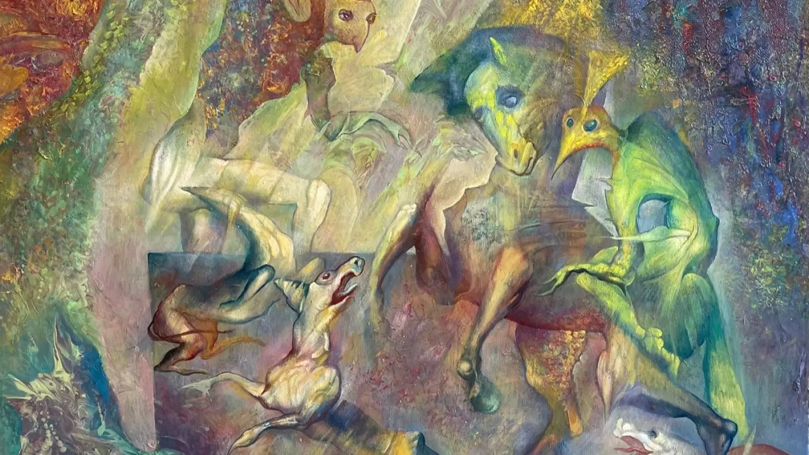 „Mysterium“ ist dieses surreale Gemälde mit Fabelwesen von Wladimir Barantschikov überschrieben. (Foto: Lara Hausleitner)