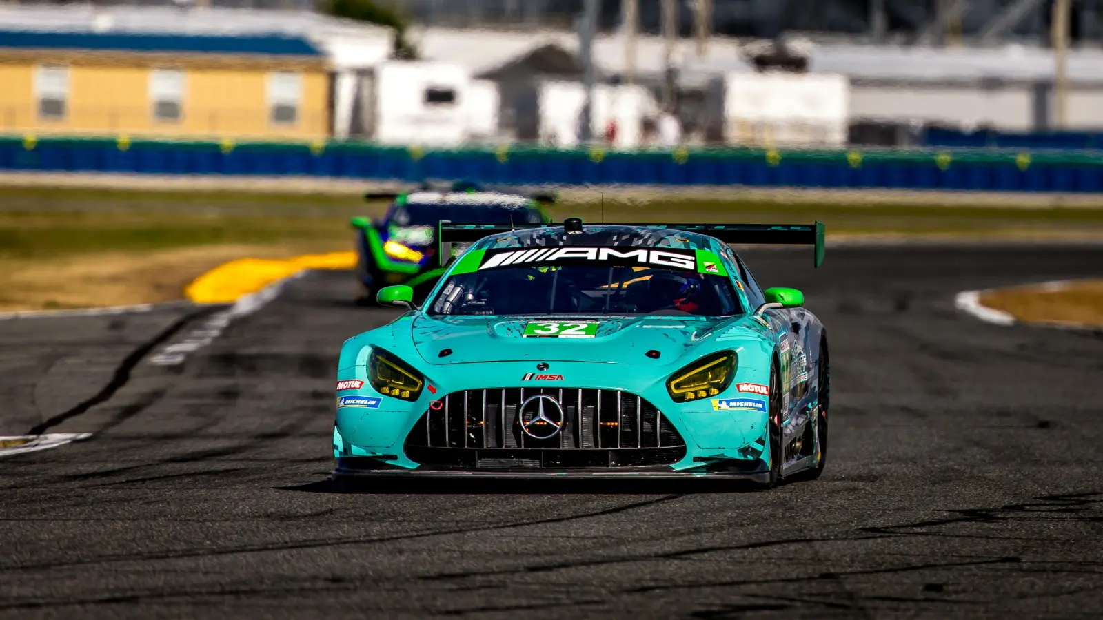 Der Mercedes-AMG GT3 vom Team Korthoff/Preston Motorsports mit unter anderem Maximilian Götz am Steuer kam auf Rang fünf in der Klasse. (Foto: Gruppe C Photography)