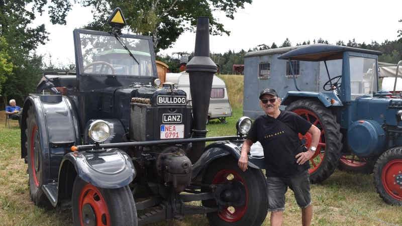 Dieser 90 Jahre alte Lanz-Bulldog von Hans Hufnagel aus Buch (Trautskirchen) war der Star des Oldtimer-Treffens am Sonnensee. (Foto: Fritz Arnold)